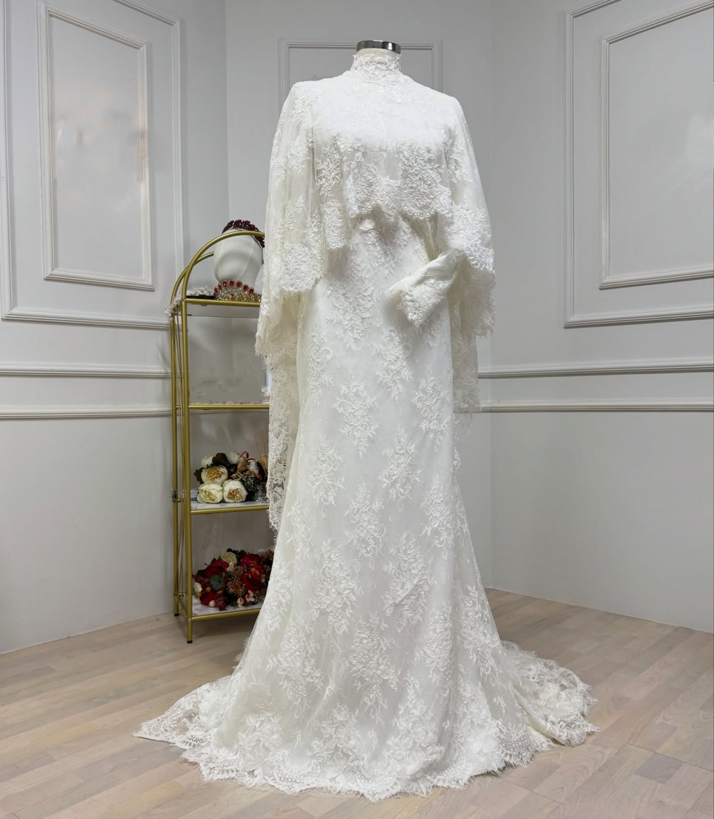 Briar Cosplay Prop - Customized Lace High Collar Trumpet Floor-length