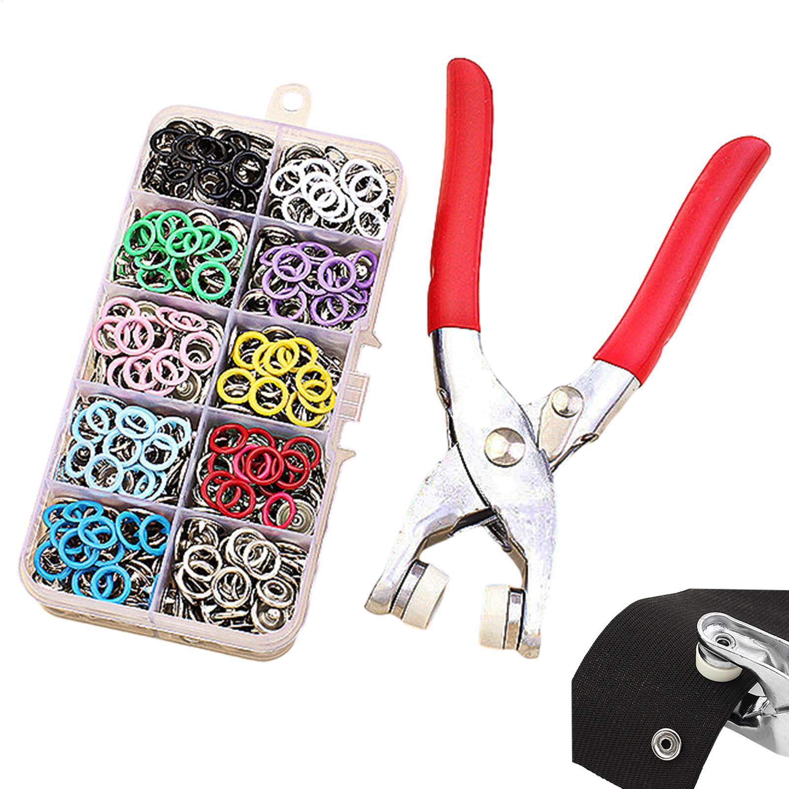 Snap Fastener Set - Clothing Button Kit 5-Claw Metal Prong