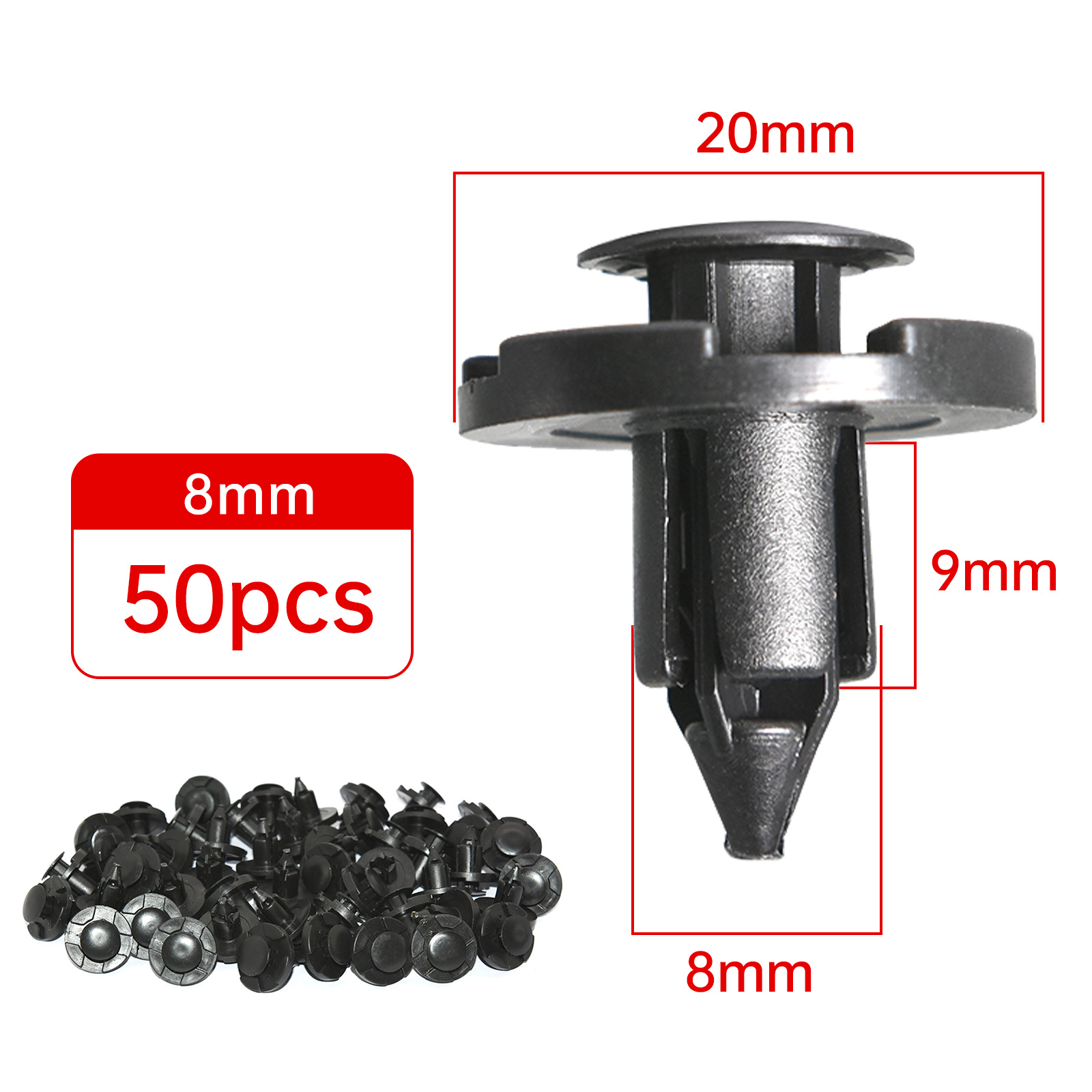 50Pcs 8mm Hole for Nissan Auto - Snap Fastener Set review and price