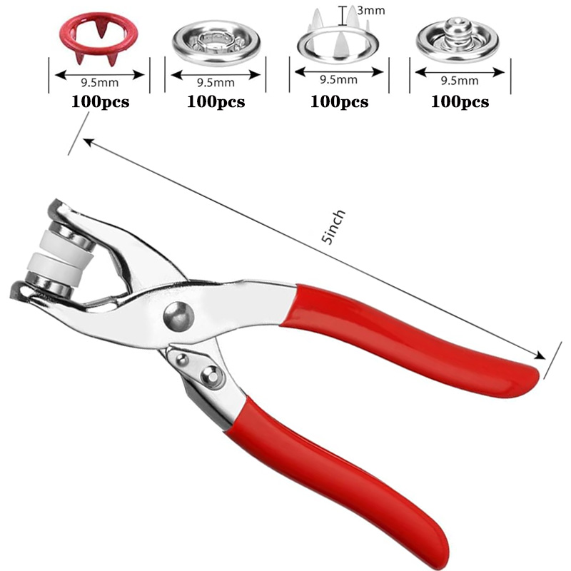 100 Sets Snap Pliers Automatic - Snap Fastener Set review and price