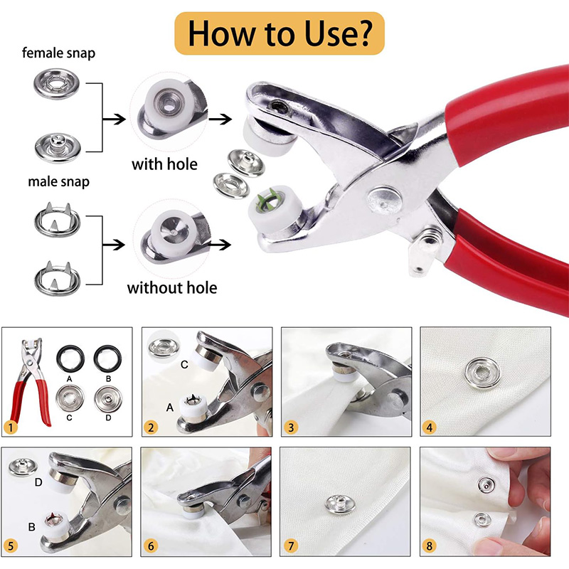 100 Sets Snap Pliers Automatic - Snap Fastener Set review and price
