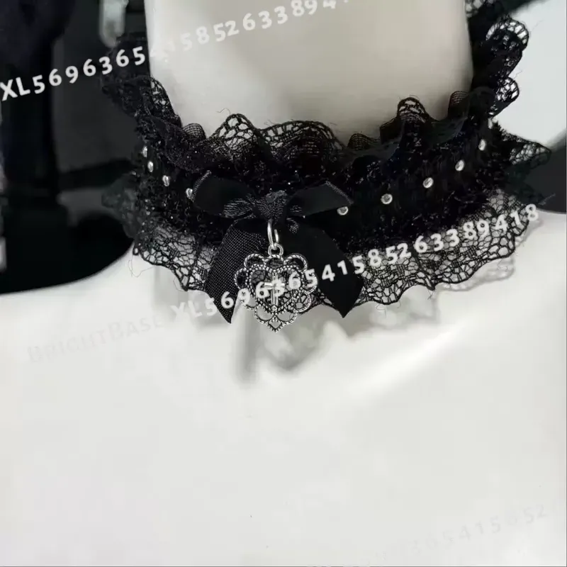 Gothic Black Lace Choker with  - Magnetic Clasp Cosplay review and price