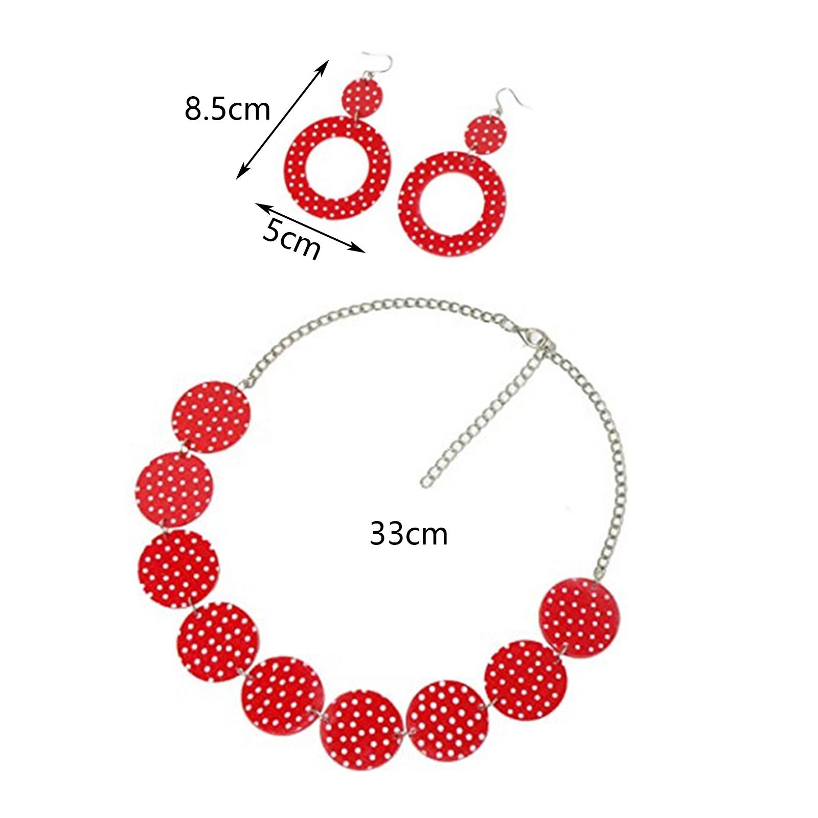 50's Themed Earrings and Neckl - Magnetic Clasp Cosplay review and price